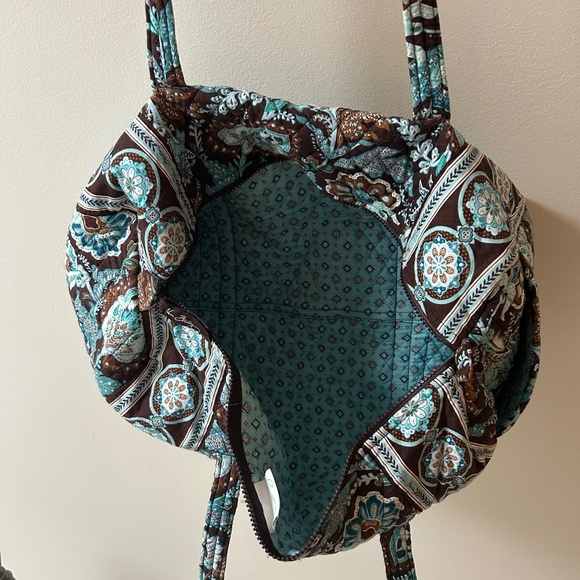 Vera Bradley Retired Java Blue Small Duffel - Picture 3 of 4